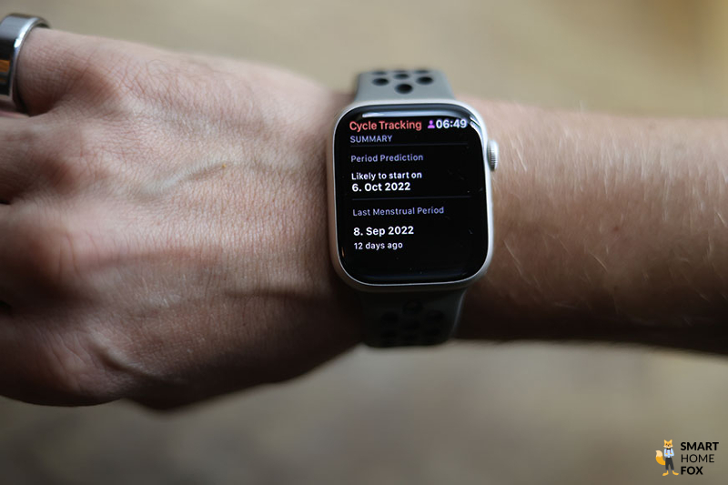 Мониторинг цикла на часах Apple Watch 8.